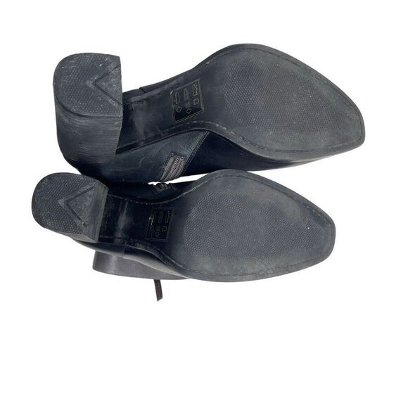 Aldo Womens Colorblock Leather Block Heel Catheryn Ankle Boots Black & Gray Sz 8 - Picture 6 of 9